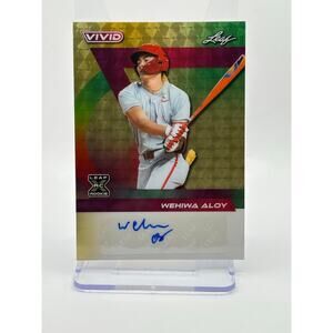 2024 Leaf Vivid Wehiwa Aloy Rookie Super Prismatic Gold Auto 1/1 SSP Orioles RC